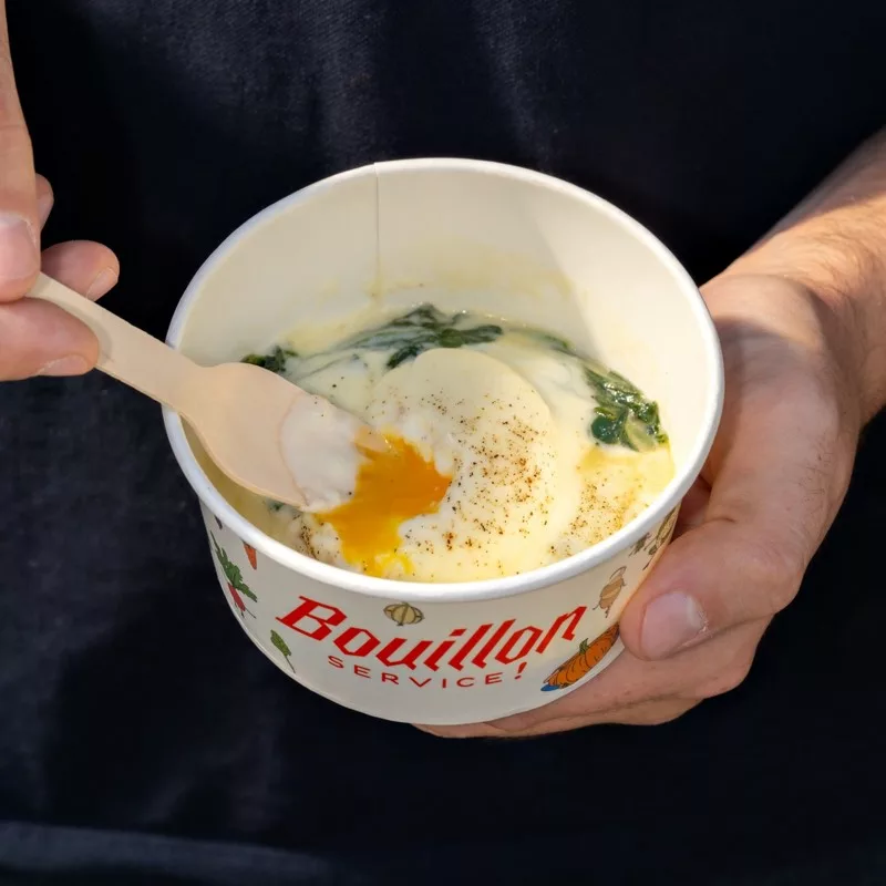 Slow-cooked egg, spinach & Comté cream