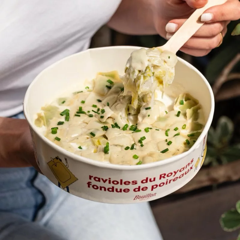 Ravioles du Royan, melting leeks
